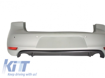 Rear Bumper suitable for VW Golf 6 VI (2008-2012) with Taillights FULL LED Red/Smoke GTI Design