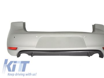 Rear Bumper suitable for VW Golf 6 VI (2008-2012) with Taillights FULL LED Cherry Red GTI Design