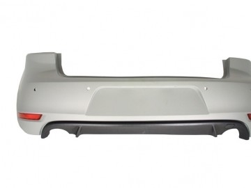 Rear Bumper suitable for VW Golf 6 VI (2008-2012) with Complete Exhaust System and Taillights FULL LED Dynamic Sequential Turning Light GTI Design