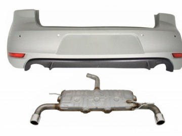 Rear Bumper with Complete Exhaust System suitable for VW Golf 6 VI (2008-2012) GTI Design