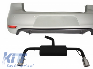 Rear Bumper with Complete Exhaust System suitable for VW Golf 6 VI (2008-2012) GTI Design