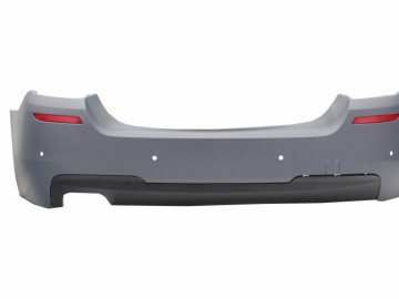 Rear Bumper with Double Outlet Diffuser and Exhaust Tips Aluminium suitable for BMW 5 Series F10 (2011-2017) M-Performance Design