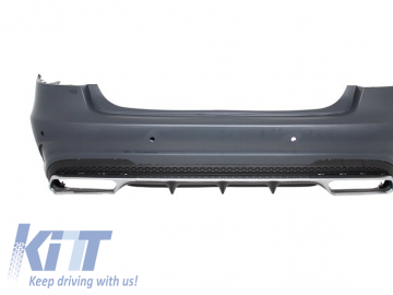 Rear Bumper with Exhaust Muffler Tips suitable for MERCEDES Benz W212 E-Class Facelift (2013-up)