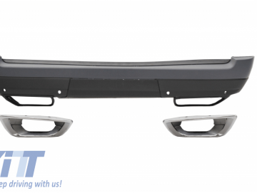 Rear Bumper with Exhaust Muffler Tips Quad suitable for BMW Series 1 E81 E87 Hatchback (2004-2011) M-Technik M Sport Design With PDC