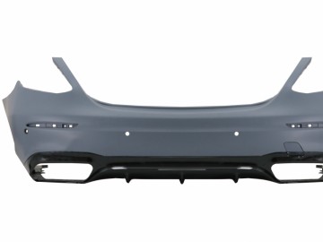 Rear Bumper with Exhaust Muffler Tips suitable for Mercedes E-Class W213 (2016-Up) E63 Design