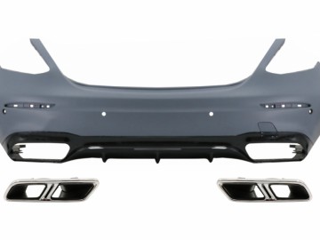 Rear Bumper with Exhaust Muffler Tips suitable for Mercedes E-Class W213 (2016-Up) E63 Design