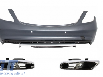 Rear Bumper with Muffler Tips suitable for MERCEDES W222 S-Class (2013-up) S65 A-Design