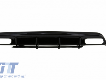 Rear Diffuser Black Edition with Muffler Tips suitable for MERCEDES W176 A-Class 2012-2015 A45 Design Facelift