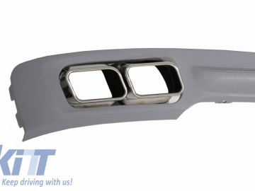 Rear Diffuser & Exhaust Muffler Tips Tailpipe Package suitable for BMW F01 (2008-up) 7 Series 760i Quad Design