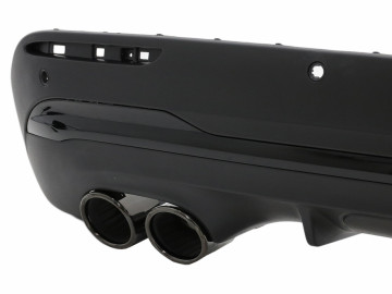 Rear Diffuser and Piano Black Exhaust Tips suitable for Mercedes GLA SUV H247 (2020-) AMG-Line Sport Package