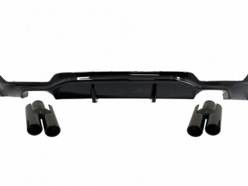 Rear Diffuser suitable for BMW 4 Series F32 Coupe F33 Cabrio F36 Gran Coupe (2013-) Exhaust Muffler Tips Piano Black M Design