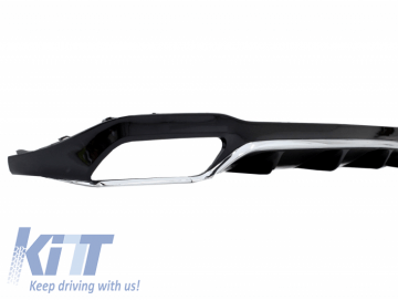 Rear Diffuser suitable for Mercedes GLC C253 COUPE (2015-Up) GLC63 Black Tips