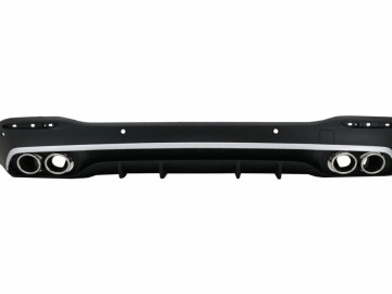 Rear Diffuser suitable for Mercedes GLE W167 (SUV) (2019-Up) Silver Tips