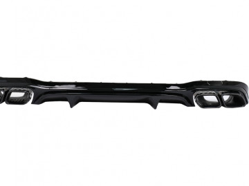 Rear Diffuser suitable for Mercedes E-Class W213 Facelift Sedan (2020-Up) E63 Design Piano Black