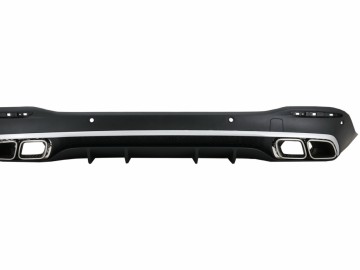 Rear Diffuser suitable for Mercedes GLE W167 (SUV) (2019-Up) GLE 63 Design Silver Tips