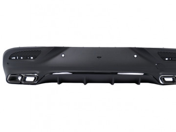 Rear Diffuser with Black Exhaust Muffler Tips suitable for Mercedes GLE Coupe C292 Sport Line (2015-2019) GLE63 Design