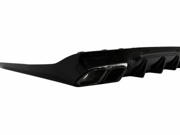 Rear Diffuser with Black Exhaust Tips suitable for Mercedes CLS-Class C257 Sport Line (2018-up) CLS63 Design