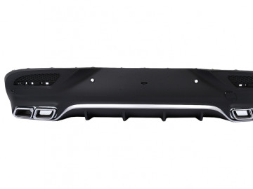 Rear Diffuser with Chrome Exhaust Muffler Tips suitable for Mercedes GLE Coupe C292 Sport Line (2015-2019) GLE63 Design