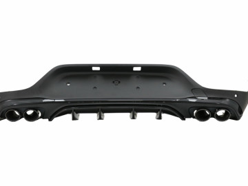 Rear Diffuser with Exhaust Black Muffler Tips suitable for Mercedes GLC Coupe Facelift C253 (2020-up) GLC43 Design Night Package