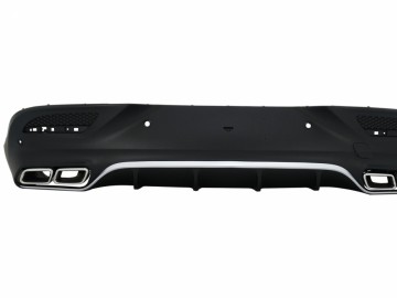 Rear Diffuser with Exhaust Muffler TIps suitable for Mercedes GLE Coupe C292 Sport Line (2015-2019) Chrome Edition GLE63 Design