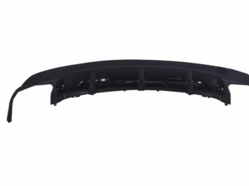 Rear Diffuser with Exhaust Muffler Tips Black suitable for Mercedes CLA W117 X117 Shooting Brake (2013-2018) Sport Pack