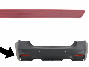 Red Reflector suitable for BMW 3 Series F30 (2011-2019) Only EVO Design Rear Bumper Left Side