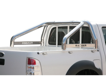 Roll Bar em aço inoxidável Ø76mm, com travessa lateral (apenas 2009-2012)