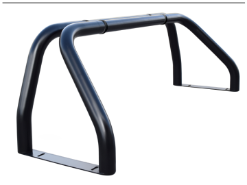 Roll bar Preto Mate de duas peças de tubo inoxidável Toyota Hilux 1997->'02-2005