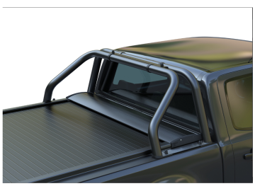 Roll bar Preto Mate de duas peças de tubo inoxidável Toyota Hilux 1997->'02-2005
