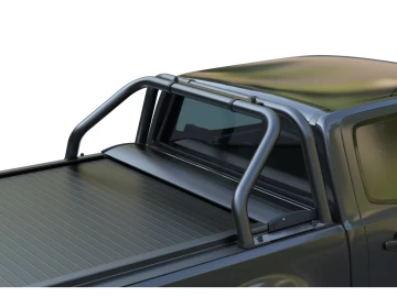 Roll bar Preto Mate de duas peças de tubo inoxidável Volkswagen Amarok 2010-2022