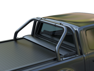 Roll bar Preto mate de duas peças de tubo inoxidável Fiat Fullback