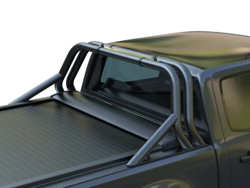 Roll bar com Design Desportivo Preto mate de duas peças de tubo inoxidável Toyota Hilux 2026