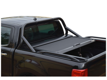 Roll bar de design desportivo Preto Mate de peça e meia de tubo inoxidável Ford Ranger XLT Cabine Dupla