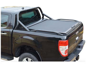 Roll bar de design desportivo Preto Mate de peça e meia de tubo inoxidável Ford Ranger XLT Cabine Dupla