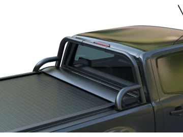 Roll bar de peça e meia de tubo inoxidável preto matte Toyota Hilux 2026