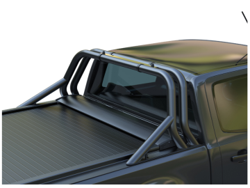 Roll bar design desportivo Preto mate de duas peças de tubo inoxidável Ford Ranger XLT Cabine Dupla