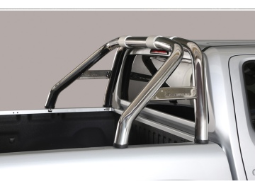 Roll bar em aço inox Ø76mm, com travessia. Tipo RLD