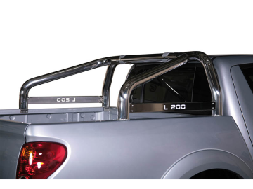 Roll bar em aço inox Ø76mm, com travessia lateral (cabine extra)