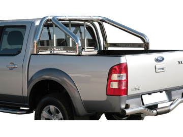 RollBar em aço inoxidável Ø76mm, com travessa lateral (apenas 2006-2009)