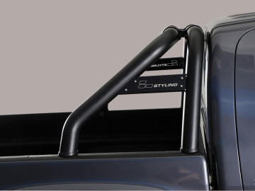 Rollbar RLD em aço inoxidável preto Ø76 mm com travessa lateral para Gladiator 2019+