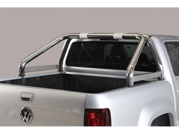 Rollbar em aço inox Ø76mm, com travessa lateral