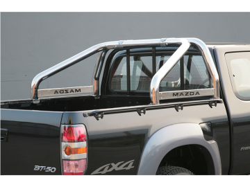 Rollbar em aço inox Ø76mm, com travessa lateral (apenas 2006-2009)