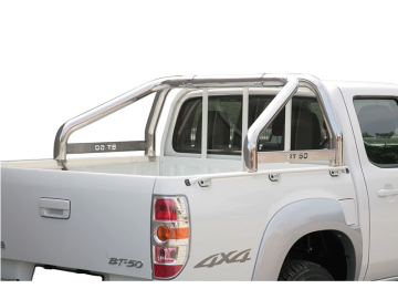 Rollbar em aço inox Ø76mm, com travessa lateral (apenas 2009-2012)