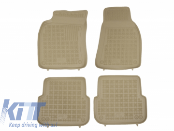 Rubber Floor mat Beige suitable for AUDI A6 4F 2004-2008, A6 Avant, A6 Allroad Quattro 2004-2011