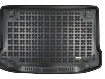 Rubber Trunk Mat Black suitable for Hyundai KONA with Subwoofer (2017-up)