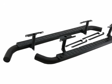 Runing Boards Side Steps Suitable for Land Rover Defender 110 (1990-2016) Black Edition