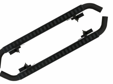 Runing Boards Side Steps Suitable for Land Rover Defender 110 (1990-2016) Black Edition