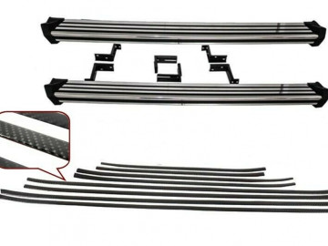 Running Boards Side Steps with Add On Door Moldings Strips suitable for Mercedes G-Class W463 (1989-2018)