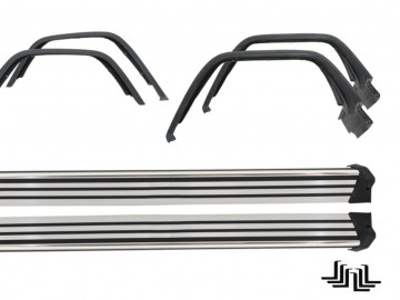 Running Boards Side Steps with Fender Flares Wheel Arches suitable for Mercedes G-Class W463 (1989-2013) G65 Design