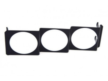 SUPORTE TRIPLO PARA MANÓMETROS 52MM - RÁDIO 1 DIN